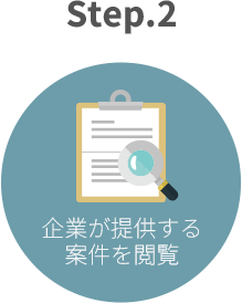step.2 企業が提供する案件を閲覧