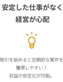 安定した仕事がなく経営が心配
